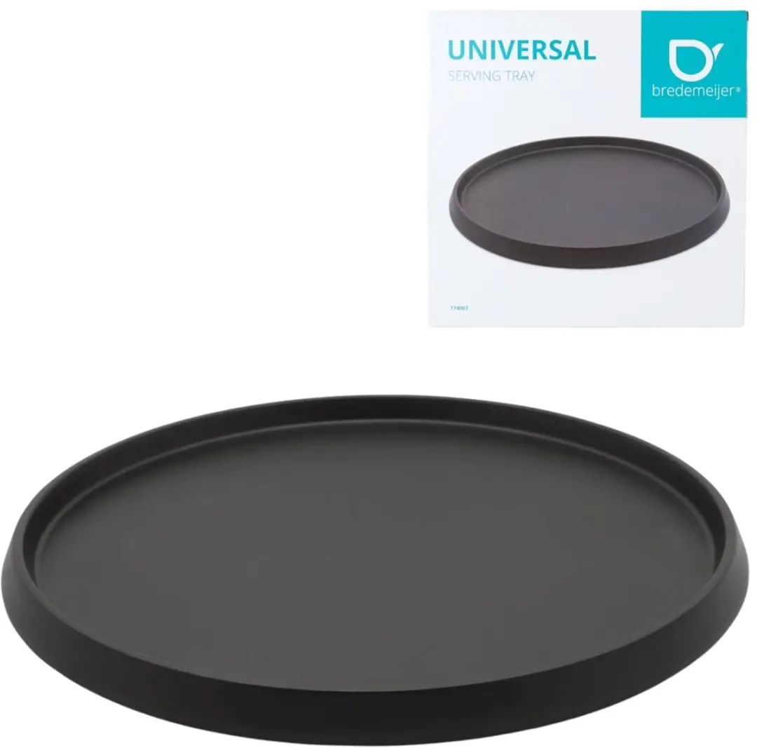 Bredemeijer Bamboe Dienblad Rond - Ø35cm - Zwart