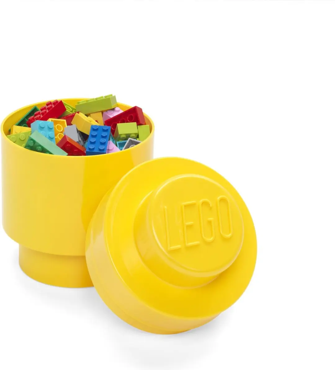 Lego - Opbergbox Brick 1 Rond - Polypropyleen - Geel