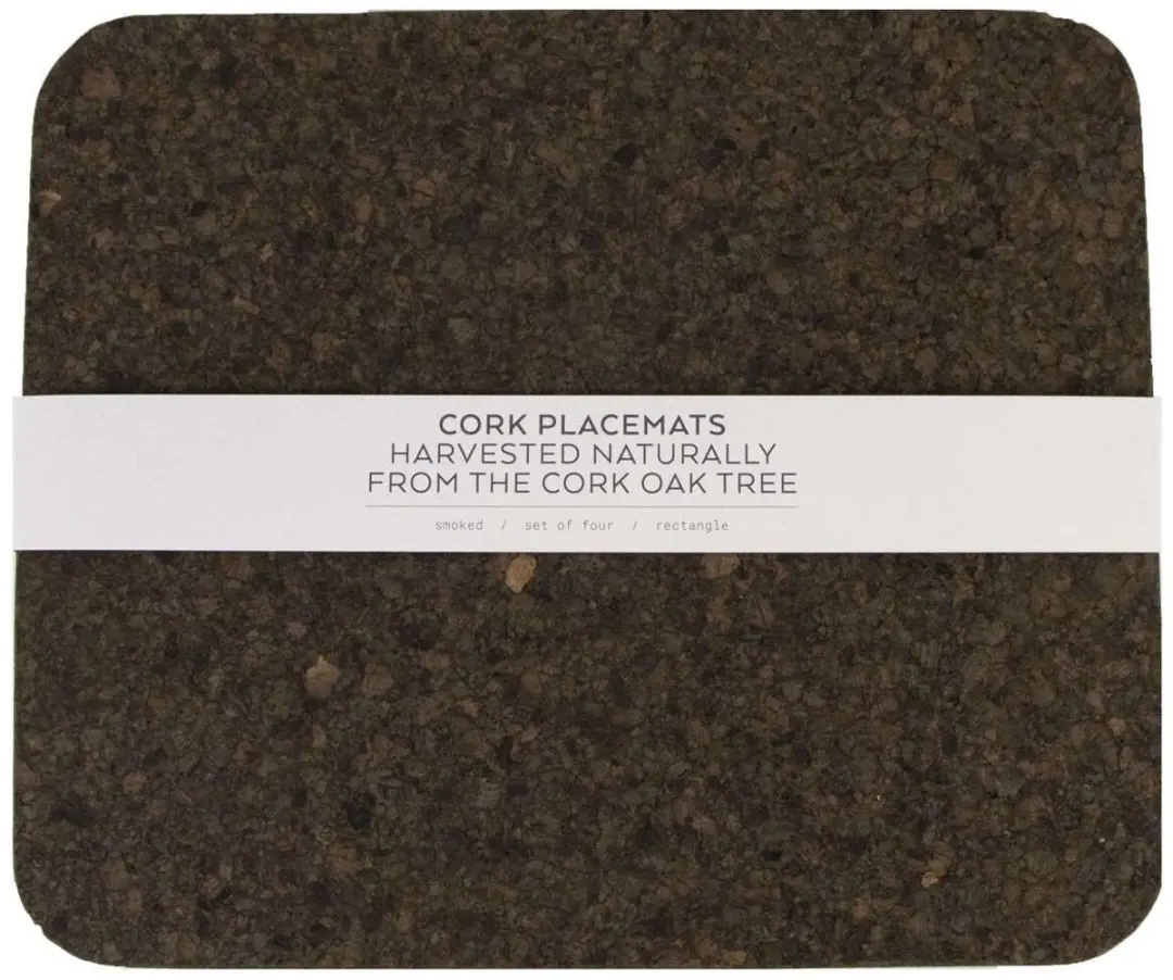 Liga Kurk Placemat Set - 4 Stuks - Zwart