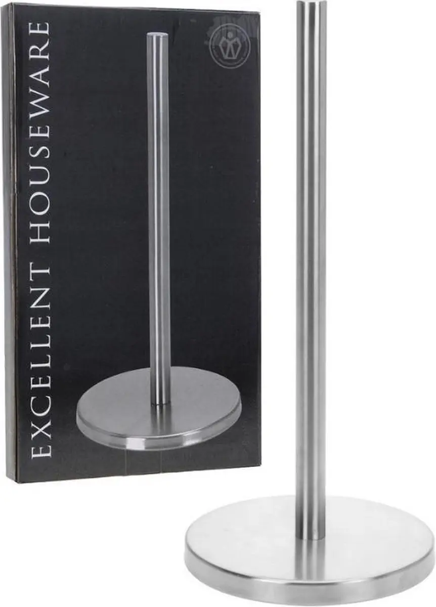 Excellent Houseware Keukenrolhouder RVS 33,5cm - Zilver