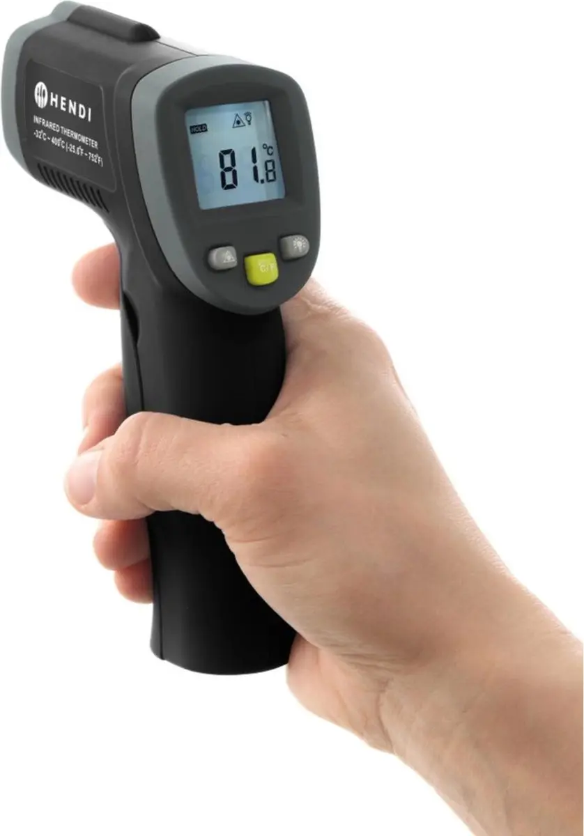 HENDI Infrarood Thermometer -32°C tot 400°C - Zwart - afbeelding 6 van 6