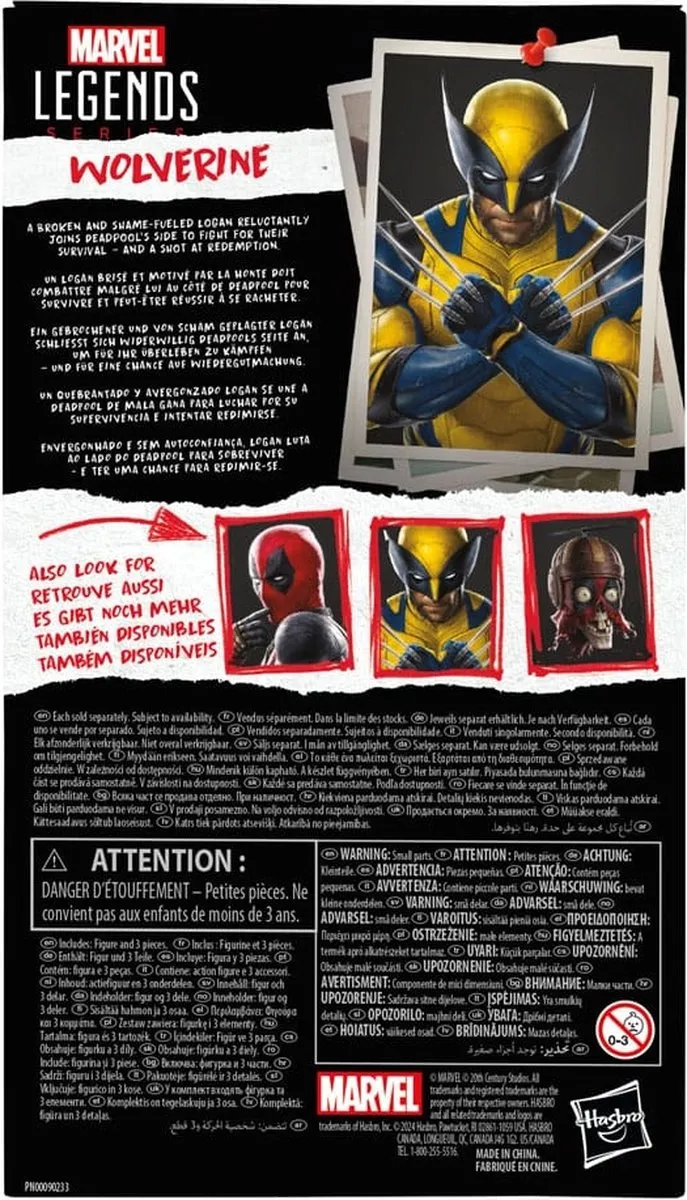 Hasbro Marvel Legends Deadpool & Wolverine G16615X0 - 15cm Multi