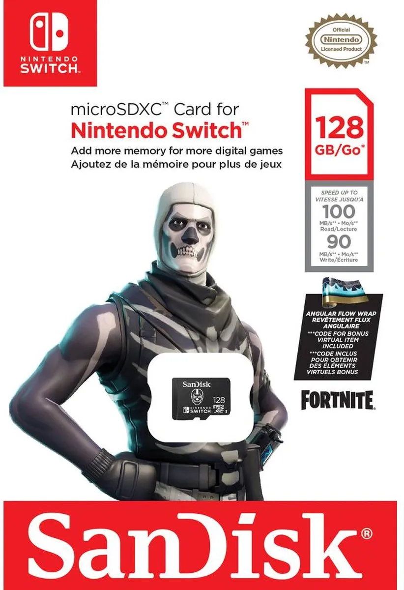 SanDisk microSDXC Extreme SDSQXAO-128G-GN6ZG 128GB - Fortnite Skull Trooper - afbeelding 6 van 6