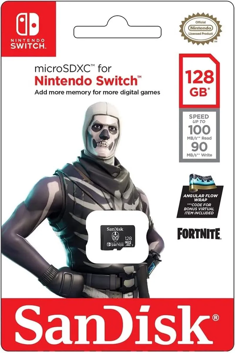 SanDisk microSDXC Extreme SDSQXAO-128G-GN6ZG 128GB - Fortnite Skull Trooper