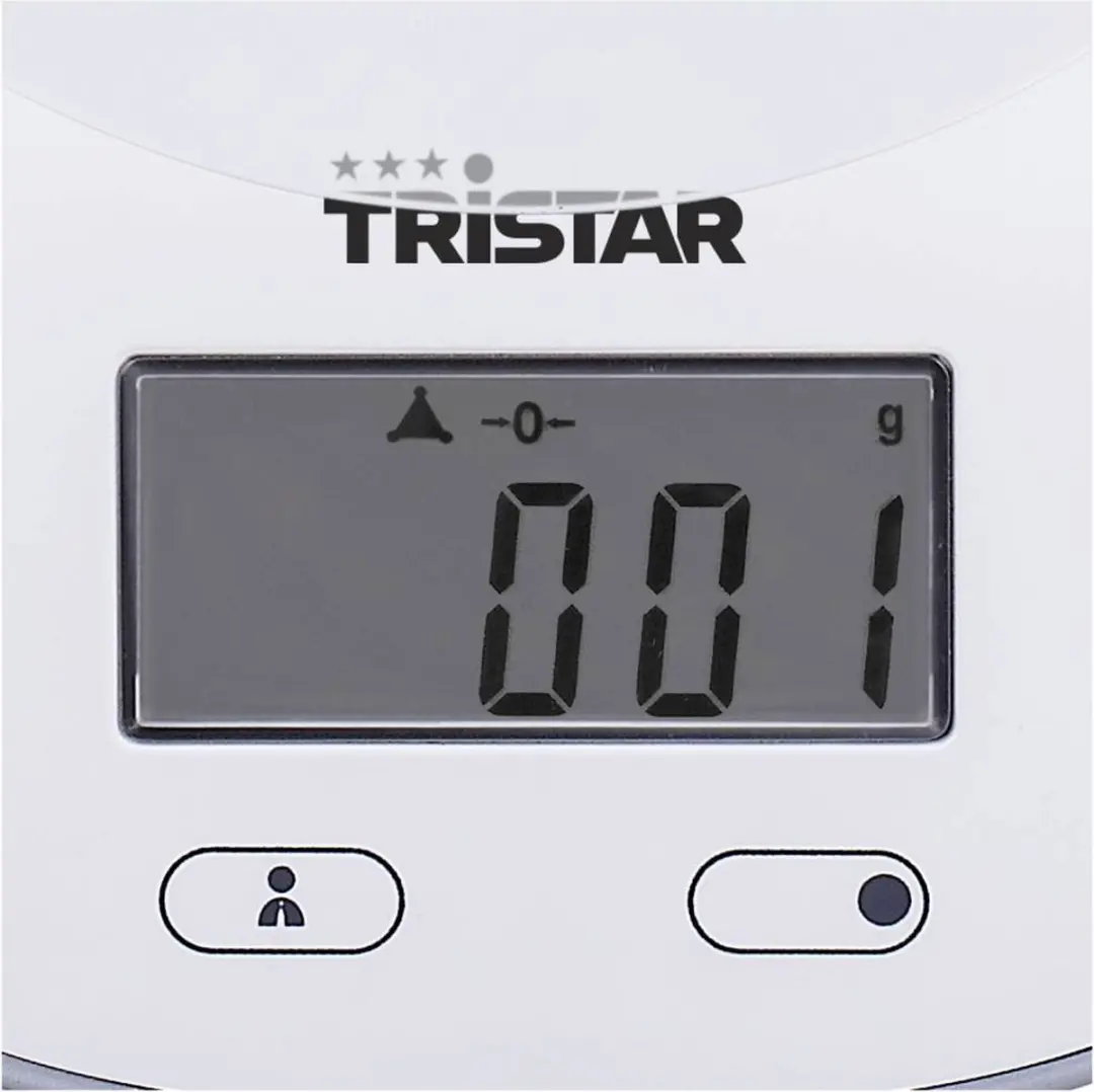 Tristar KW-2445 Digitaal Keukenweegschaal 5kg - Wit - afbeelding 6 van 6