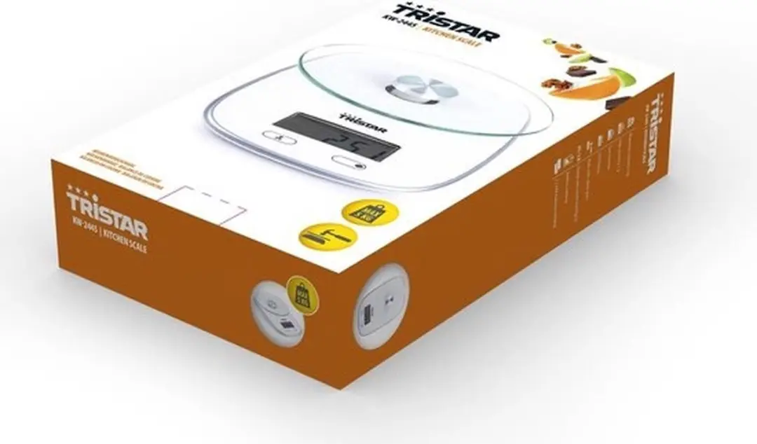 Tristar KW-2445 Digitaal Keukenweegschaal 5kg - Wit