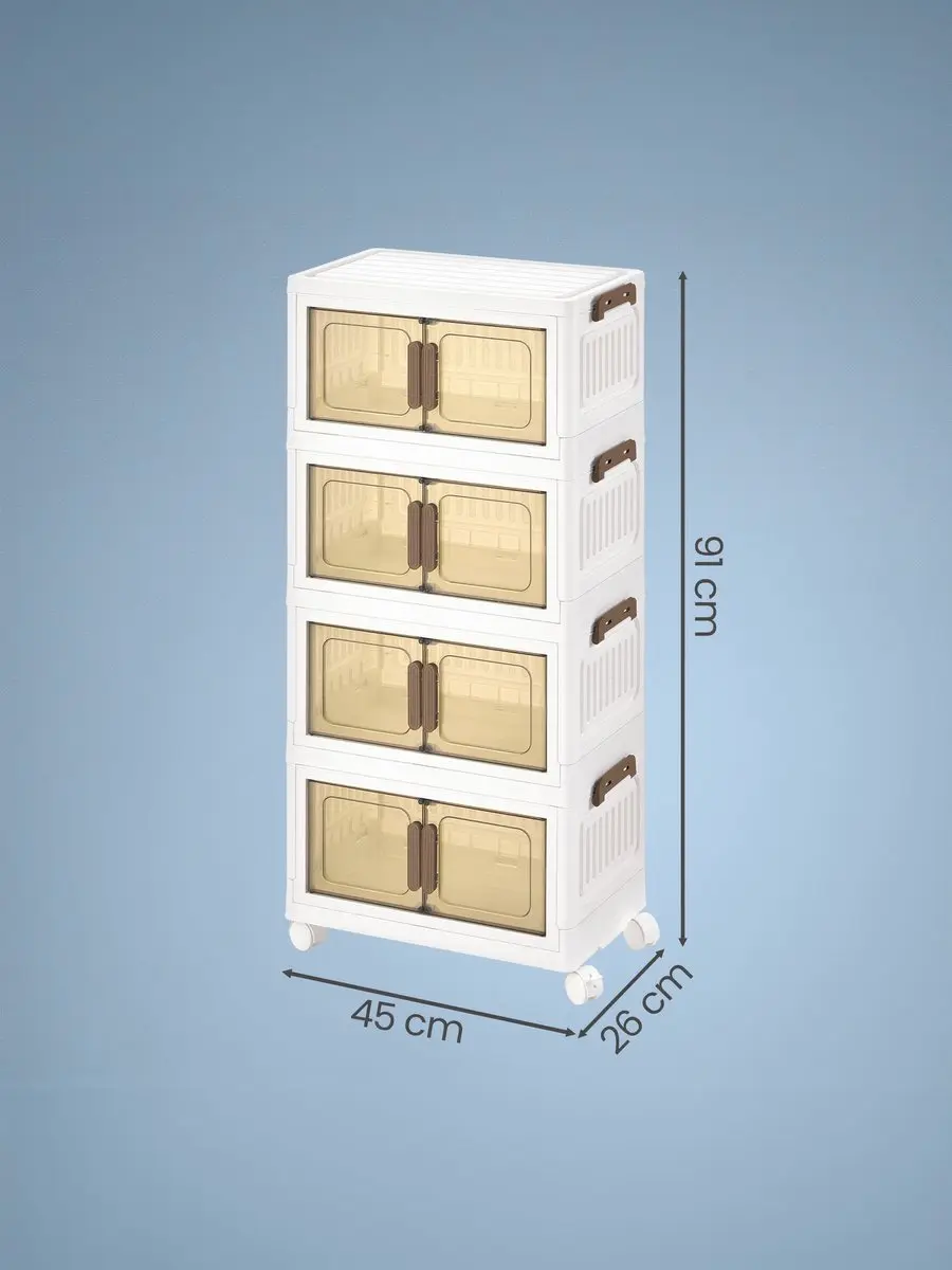 Songmics RLB445WZ01 Opbergbox - 4 Lagen - 30L - Wit - afbeelding 6 van 6