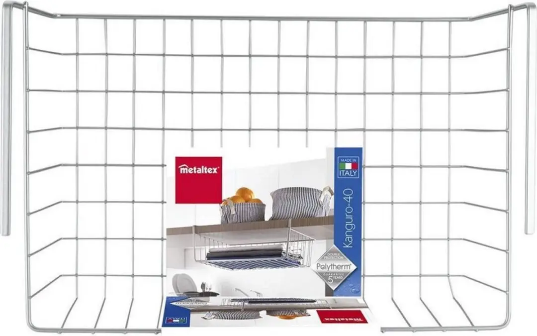 Metaltex Kanguro Opbergmand 40x26x14cm - Zilver