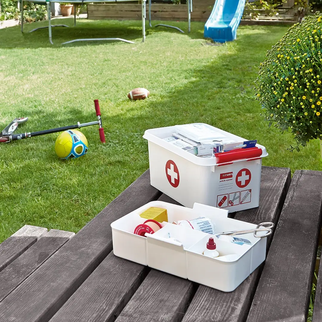 Sunware Q-line EHBO Opbergbox 6L - 30x20x14.5cm Rood