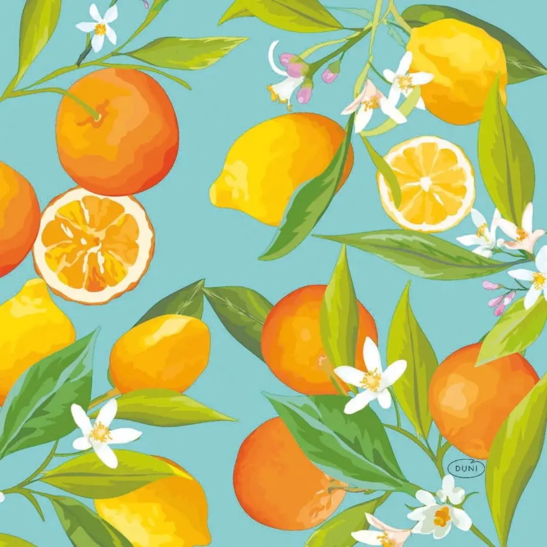 Duni Lemon Tree Servetten 33x33cm