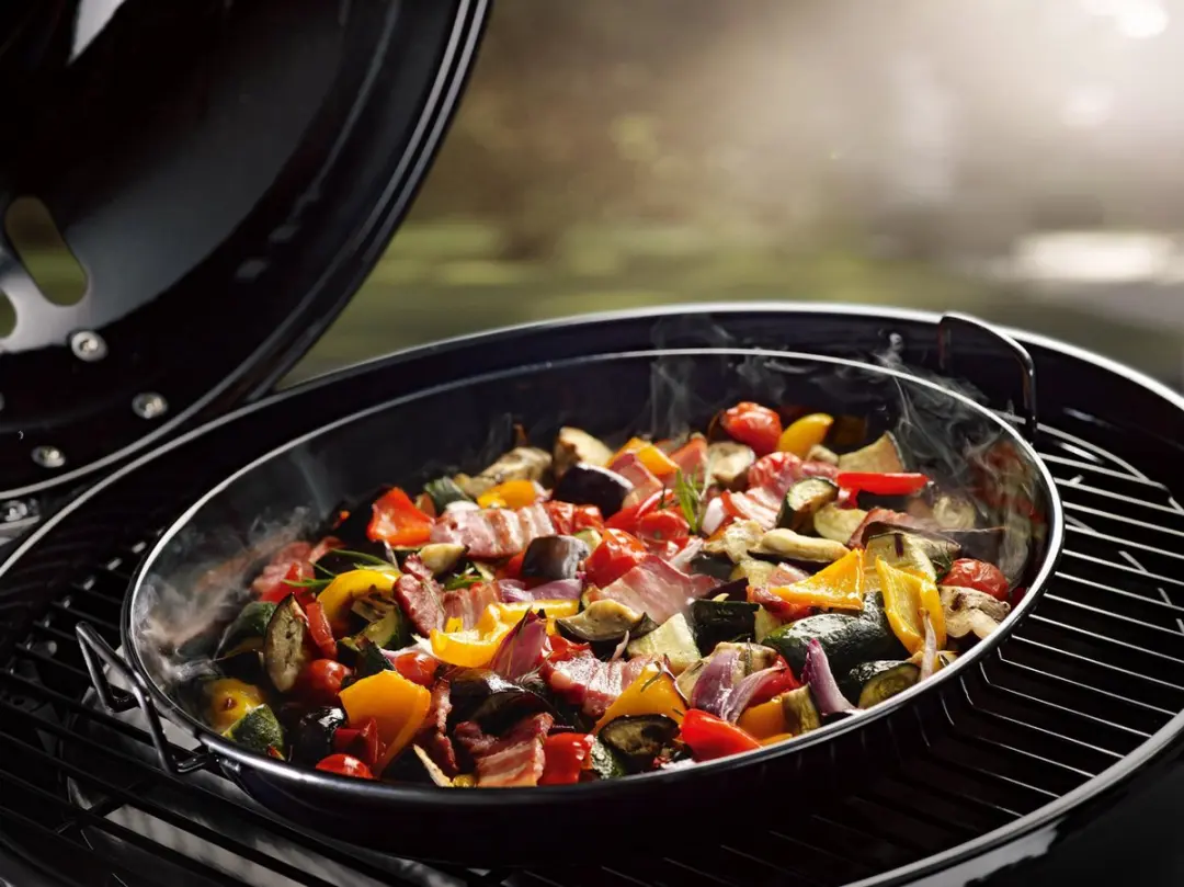 OutdoorChef Gourmetset 2-delig Pizzaplaat 41,5cm - Zwart