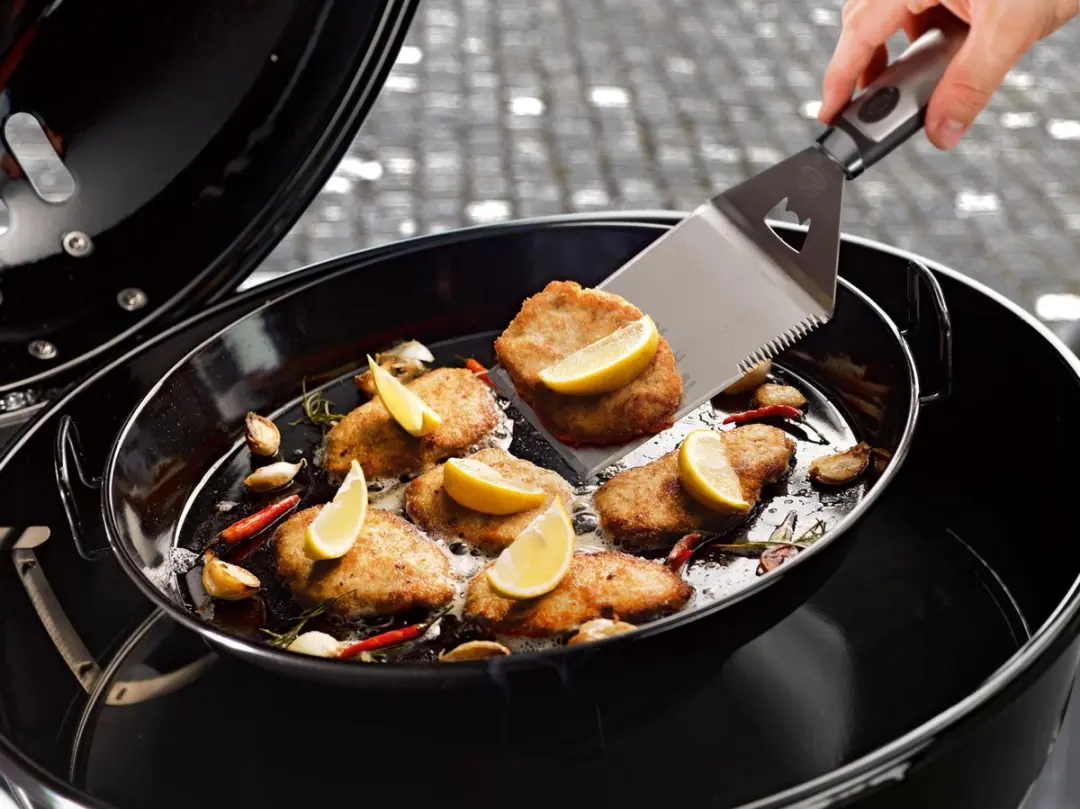 OutdoorChef Gourmetset 2-delig Pizzaplaat 41,5cm - Zwart