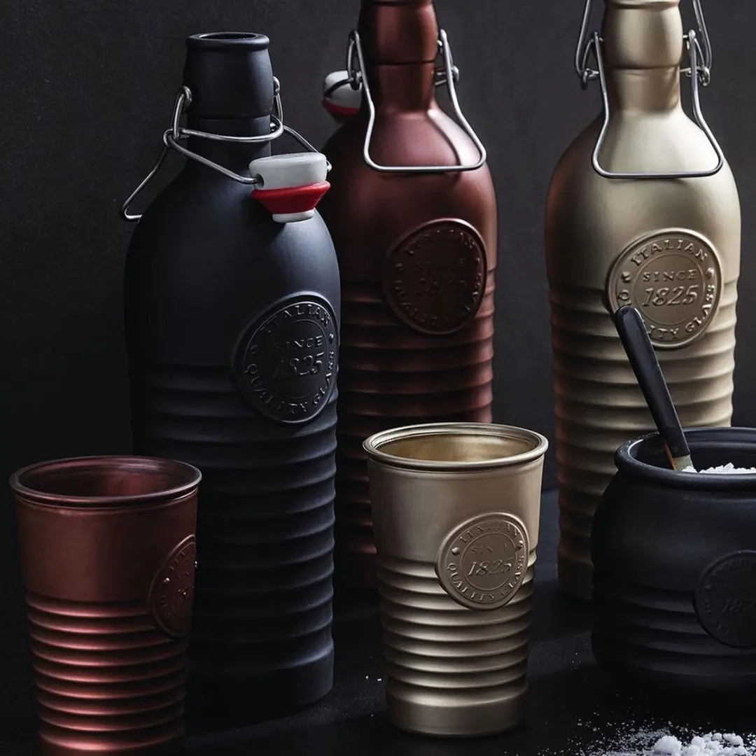 Bormioli Rocco Beugelfles 1200ml - Zwart