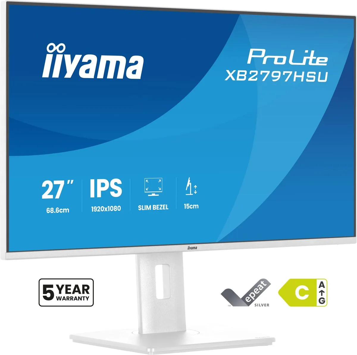 iiyama ProLite XB2797HSU-W1 Monitor 27" Full HD IPS - Wit