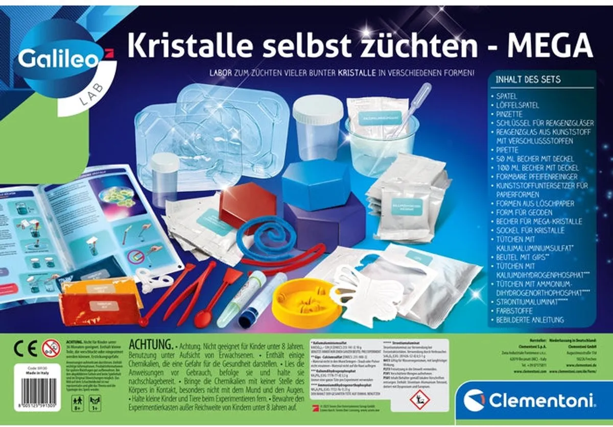 Clementoni Galileo Kristalle Zelf Kweken Mega - 59130 - afbeelding 3 van 6