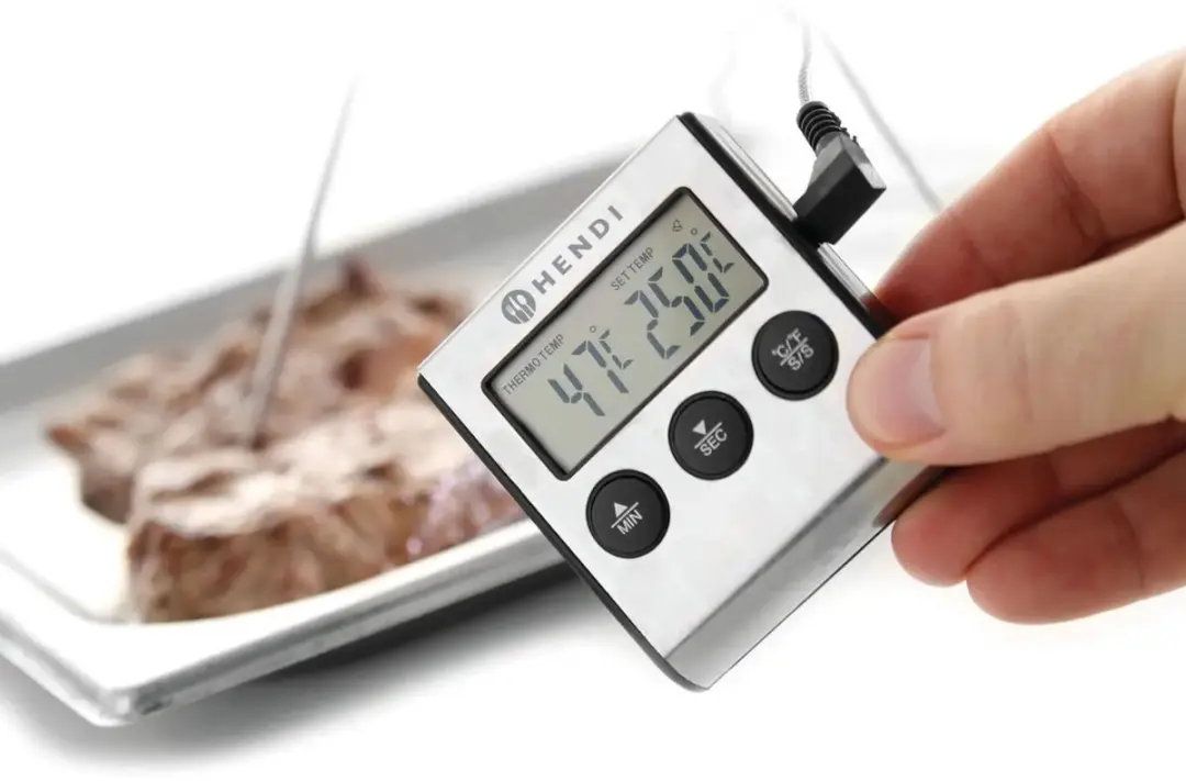HENDI Braadthermometer met timer - Zilver