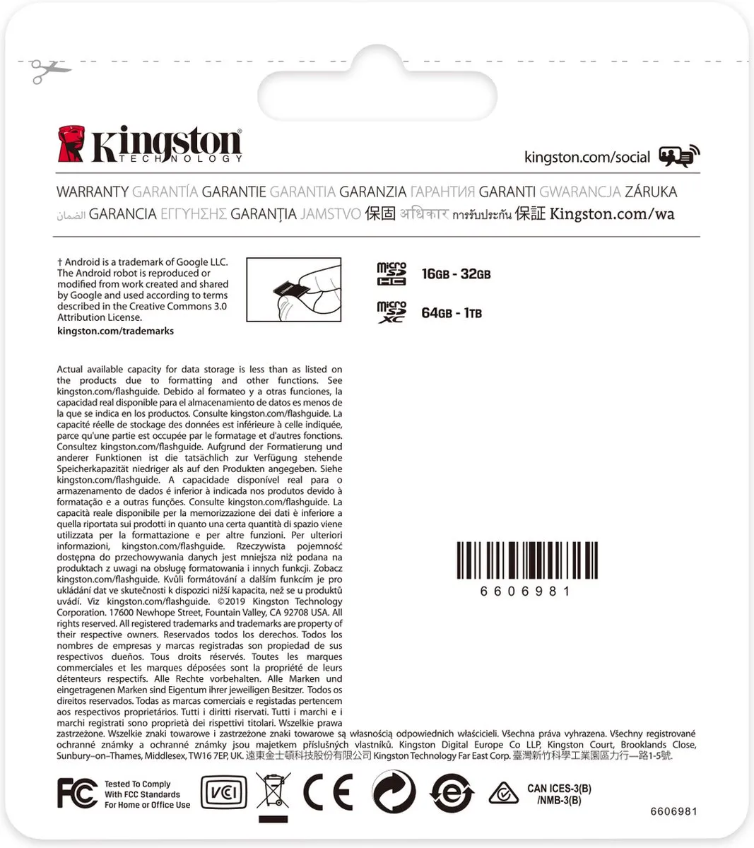 Kingston Canvas Select Plus SDCS2/64GB-2P1A SDXC Kaart 64GB