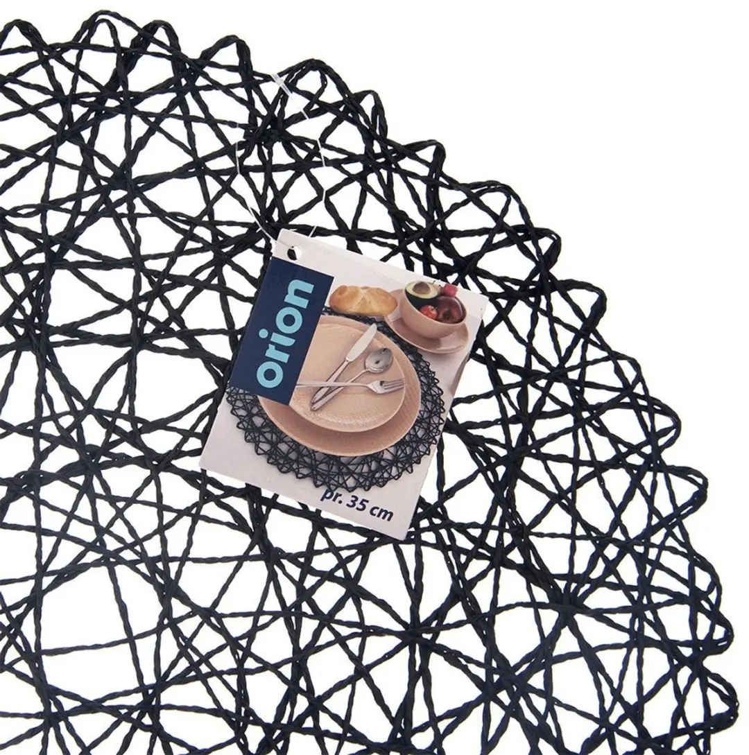 Orion Papieren Onderzetter Rond 35cm - Zwart