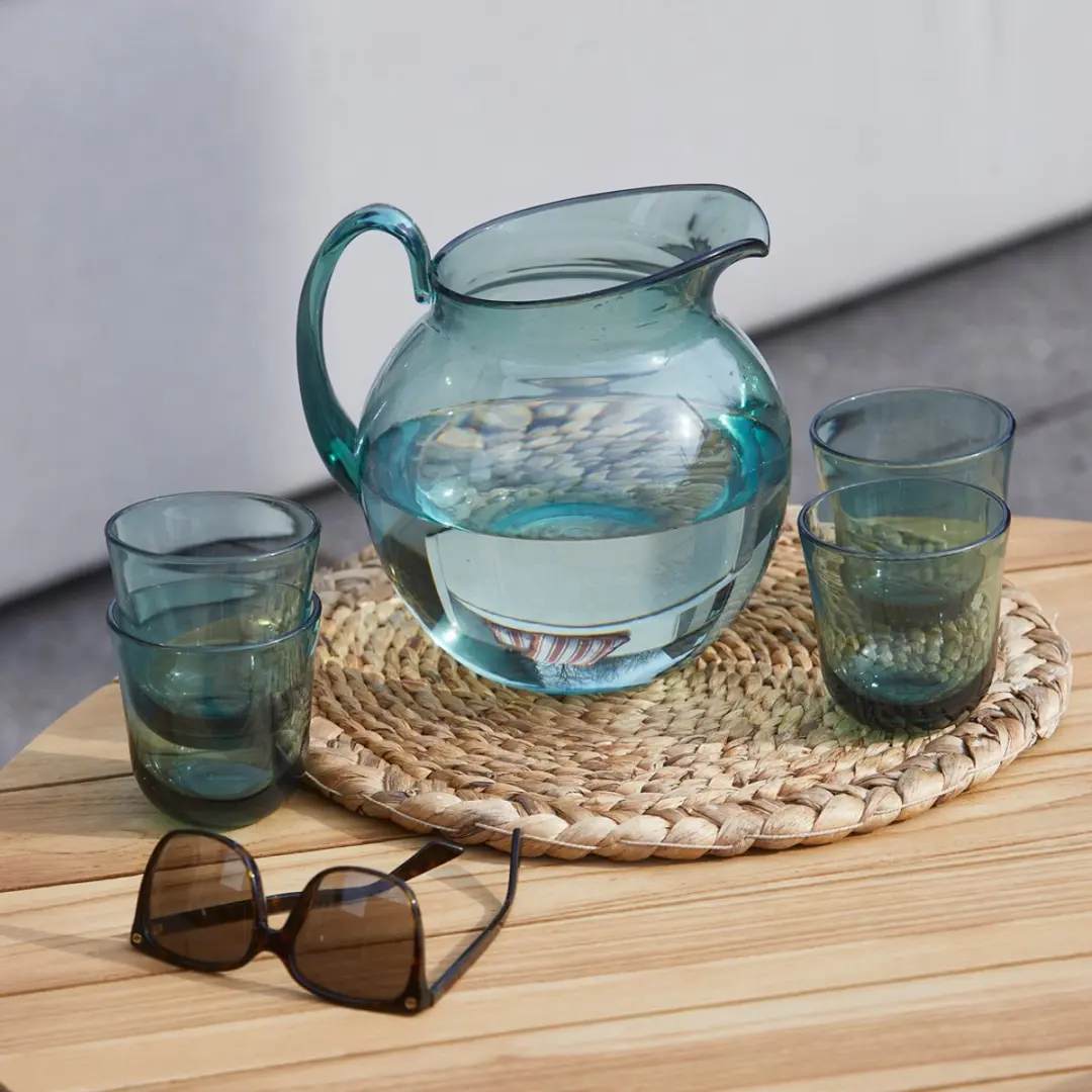 Riviera Maison Amaro Karaf Waterkan 3.5L - Groen Transparant