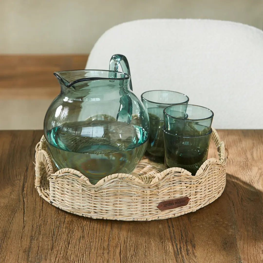 Riviera Maison Amaro Karaf Waterkan 3.5L - Groen Transparant