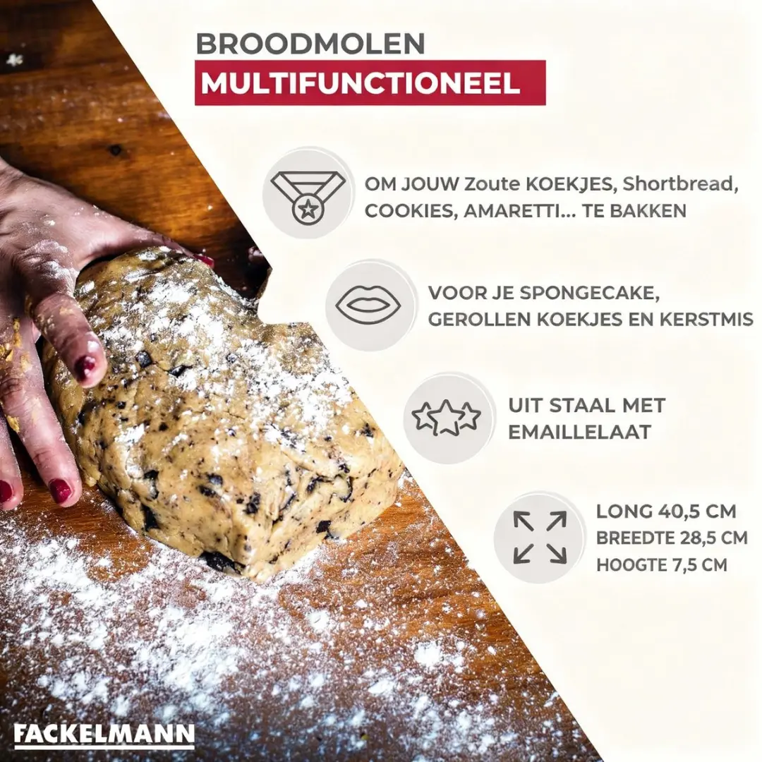 Fackelmann Emaille Bakplaat 40x34cm - Zwart