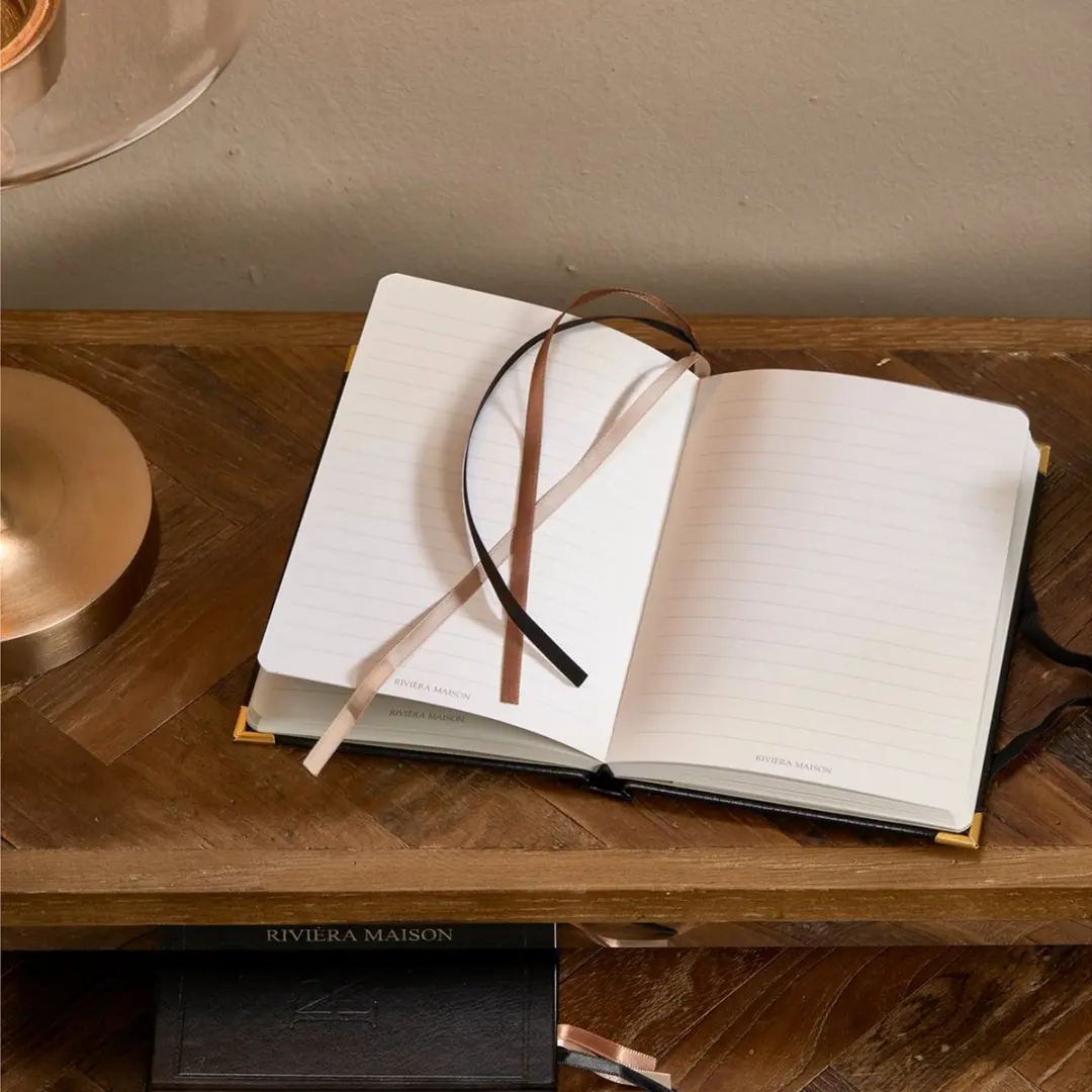Riviera Maison Monogram Moments A5 Notebook - Zwart