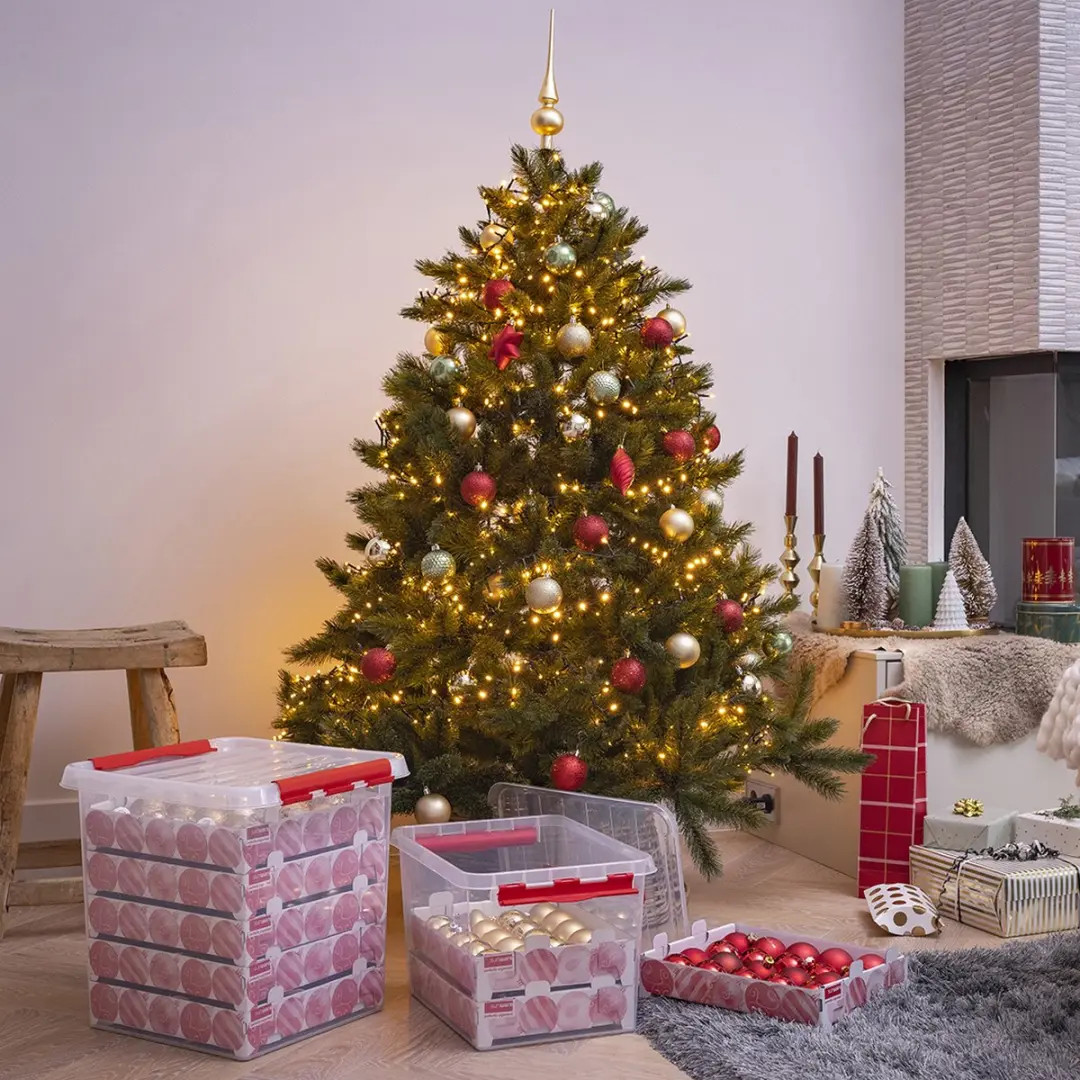 Sunware Q-line Kerstballen Opbergbox 22L - Rood