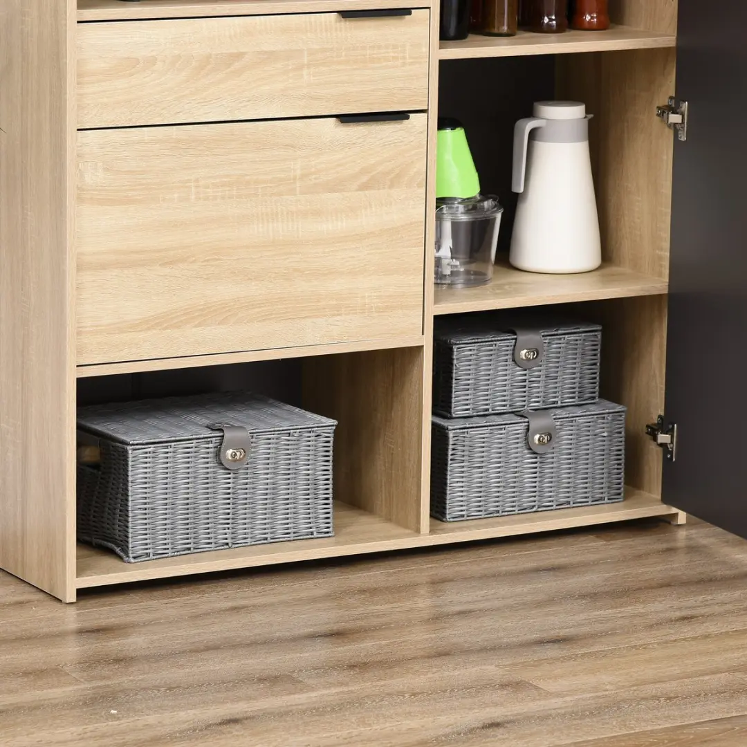 Homcom Aufbewahrungskörbe Set 850-233V00 - 3 Stuks - Grijs - afbeelding 6 van 6