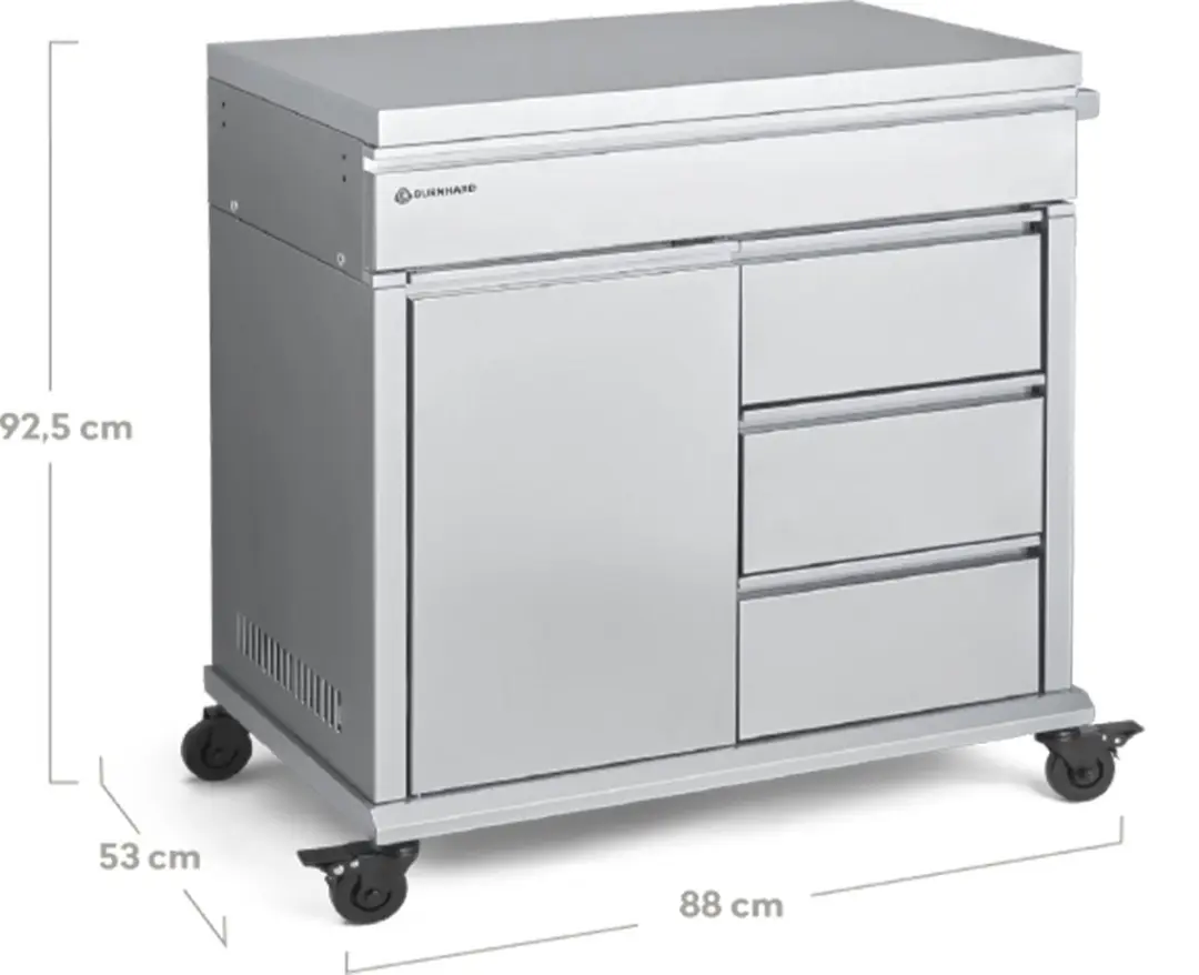 Burnhard FRED Grill Trolley - RVS - Soft-Close