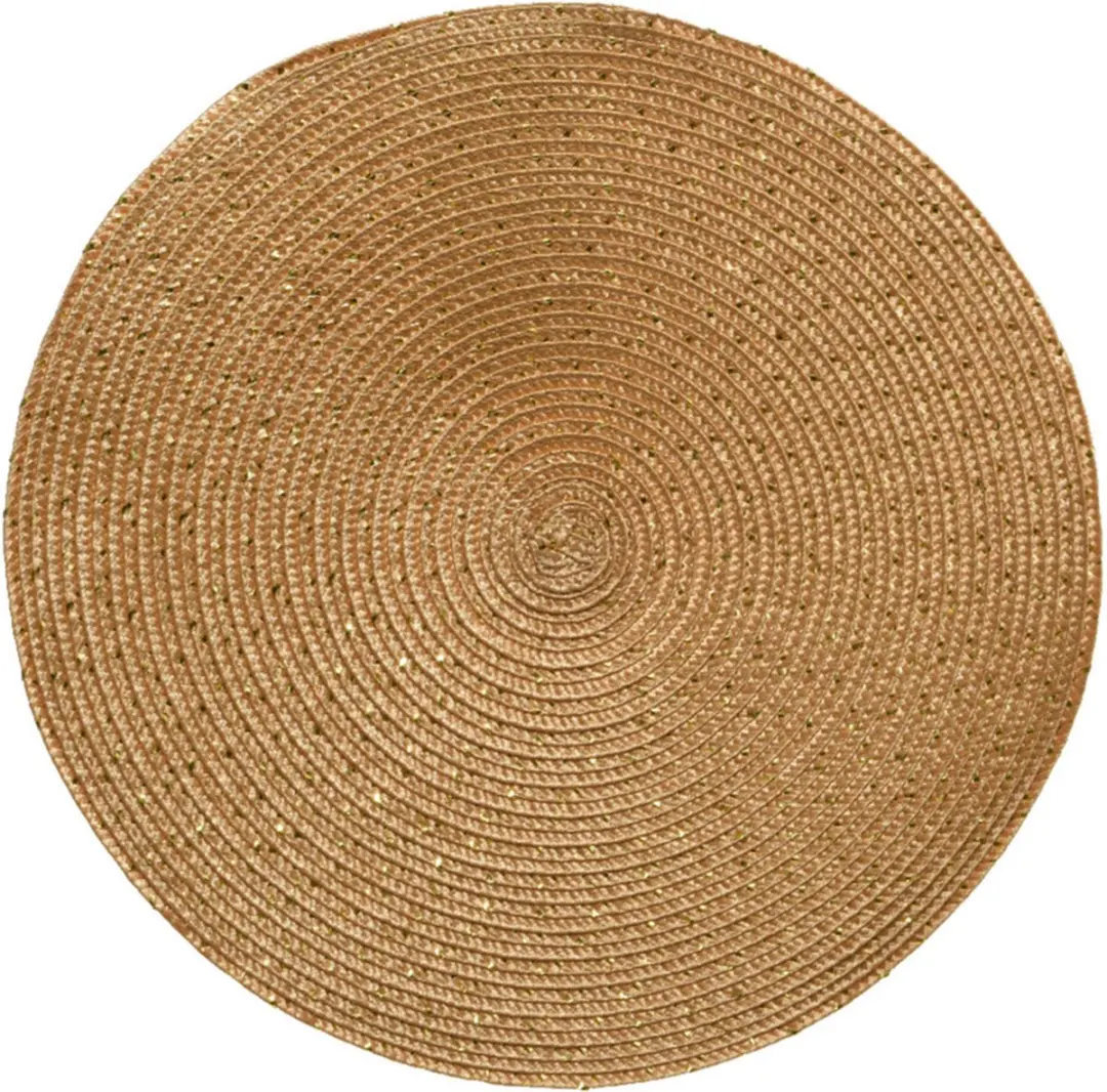 Decoris Goudkleurige Placemats 2x Ø38cm - Kunststof