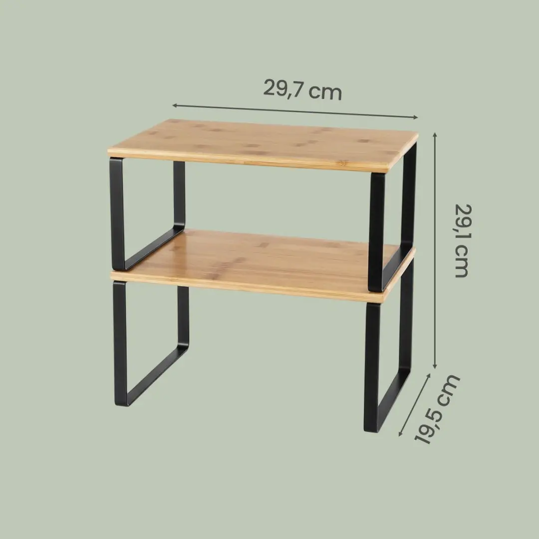 Songmics Kruidenrek 4-delig KCS10NBV1 - Zwart-Beige