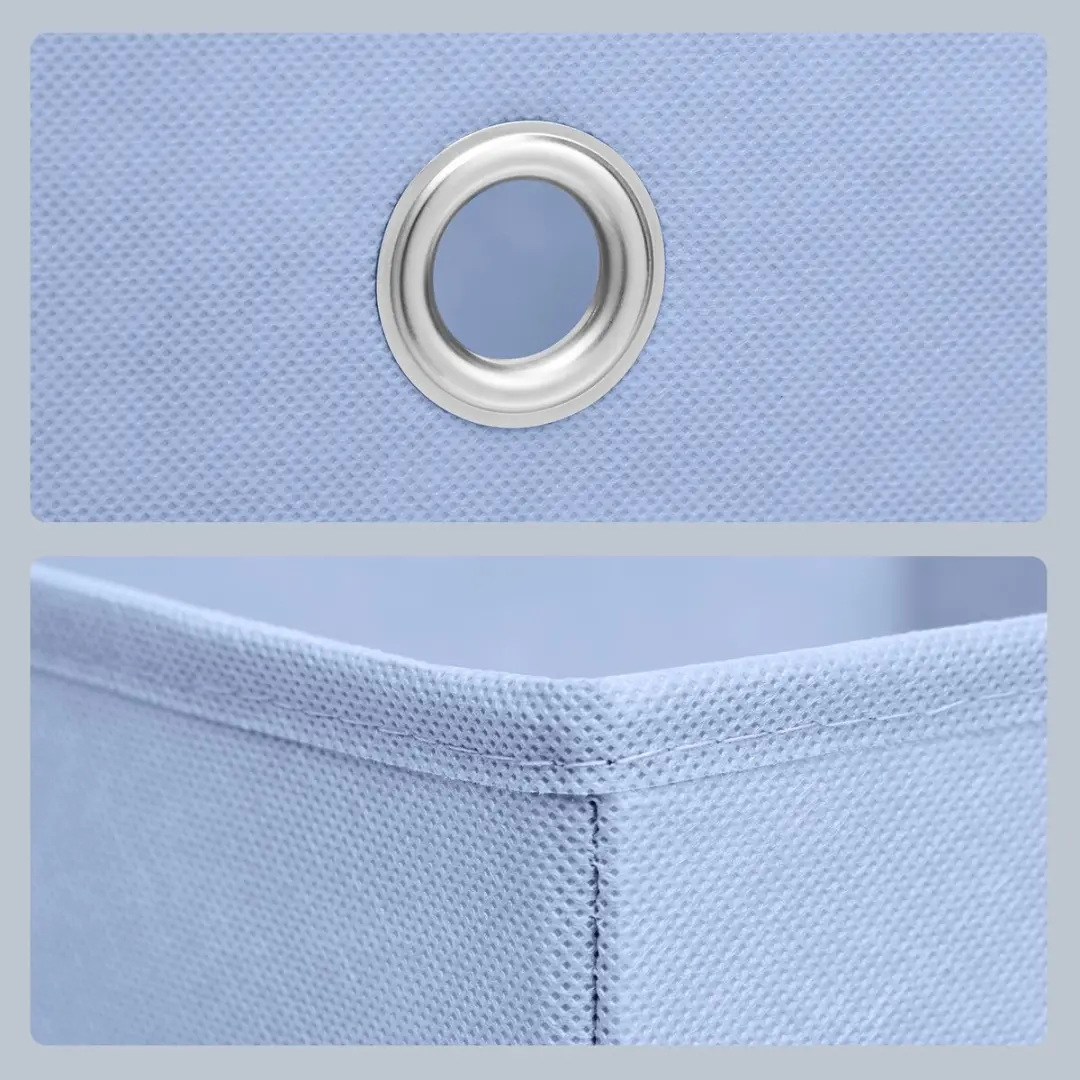 Songmics Opbergbox Set - 6 Stuks - 36L - Pastelblauw/Mistblauw/Havenblauw/Lichtgoud/Pastelgeel/Gembergeel