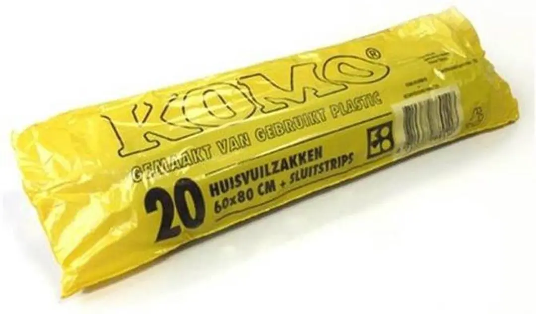 KOMO Afvalzakken 50L 60 Stuks - Zwart