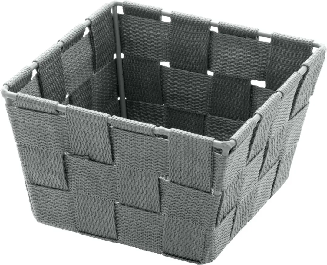 Wenko Adria Korf 9x14x14cm vierkant mini polypropyleen grijs