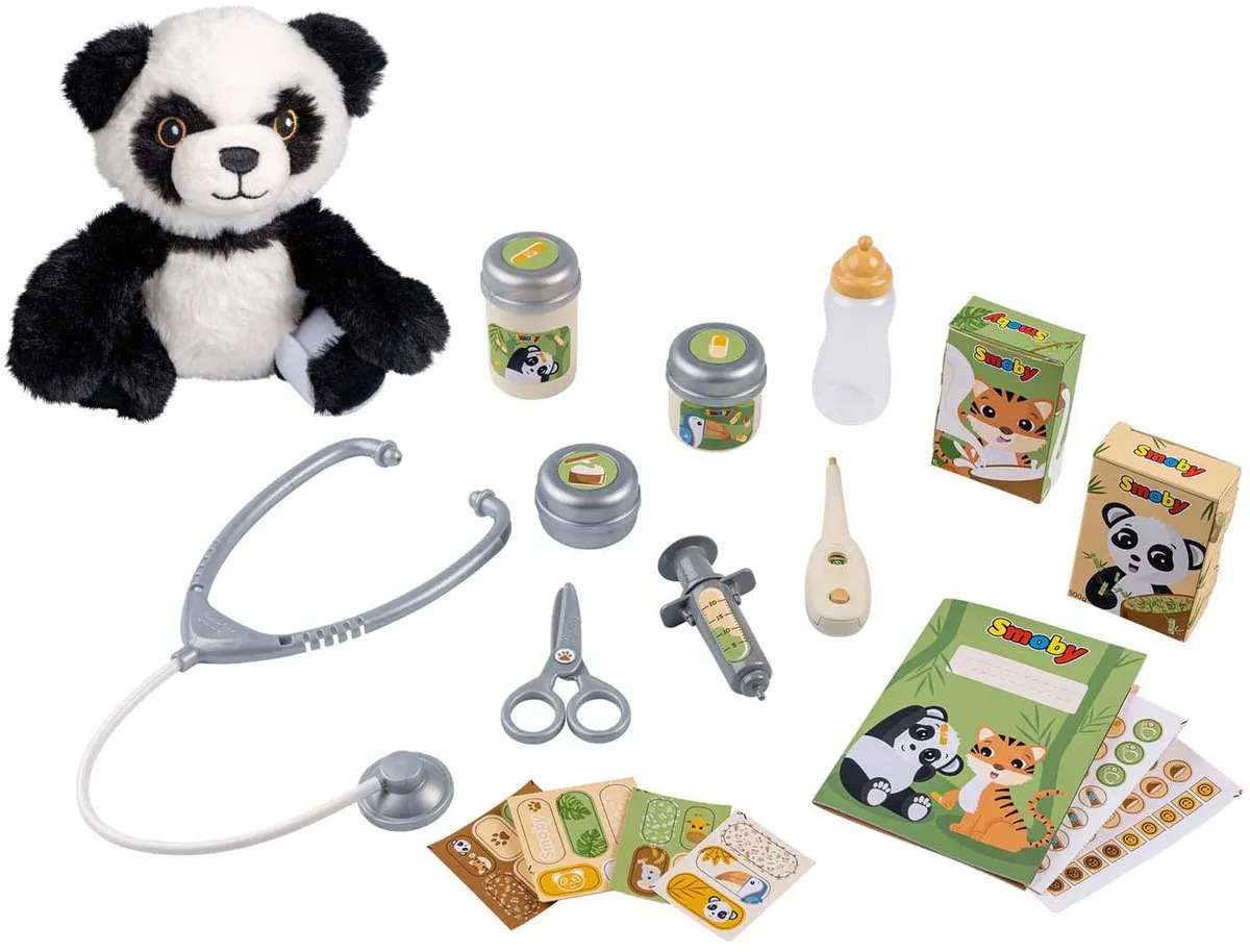 Smoby Zoo Veterinary Center Panda Knuffel - Multicolor - afbeelding 6 van 6