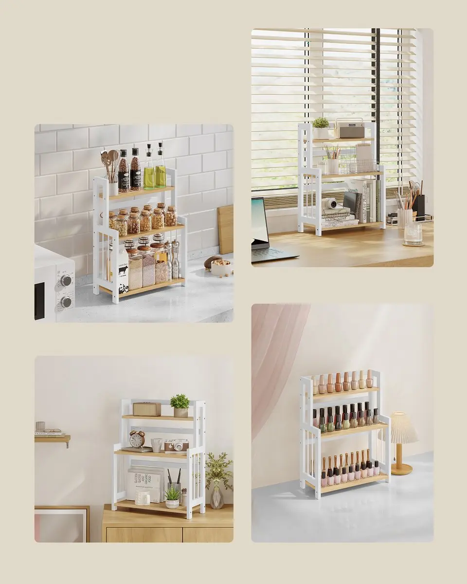 Songmics Kruidenrek 3-laags Bamboe Organizer Natureiken