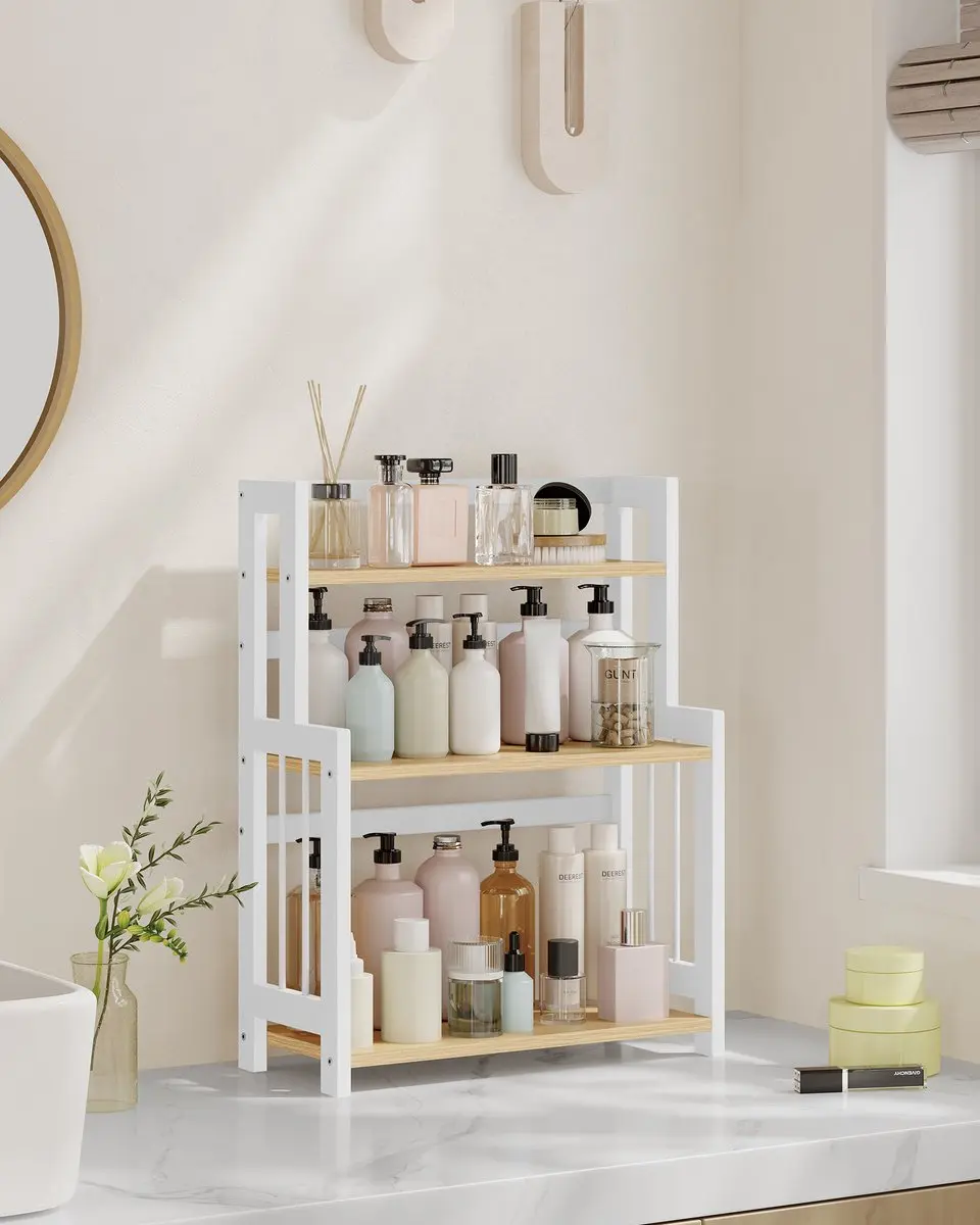 Songmics Kruidenrek 3-laags Bamboe Organizer Natureiken