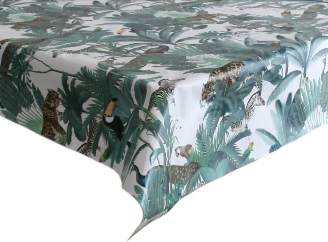Bellatio Design Tafelzeil Jungle Print - 140x300cm - Multi