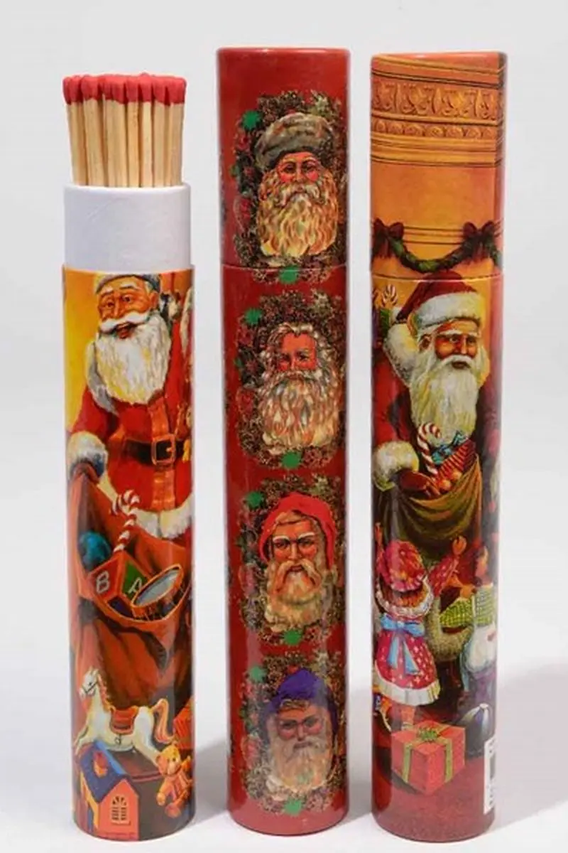 Lucifers in kerstkoker 30cm