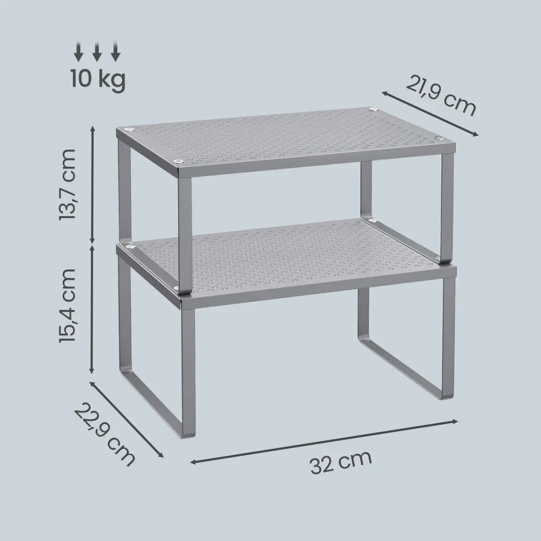 Songmics Kruidenrek KCS01SVV1 - 2-delig - Zilver