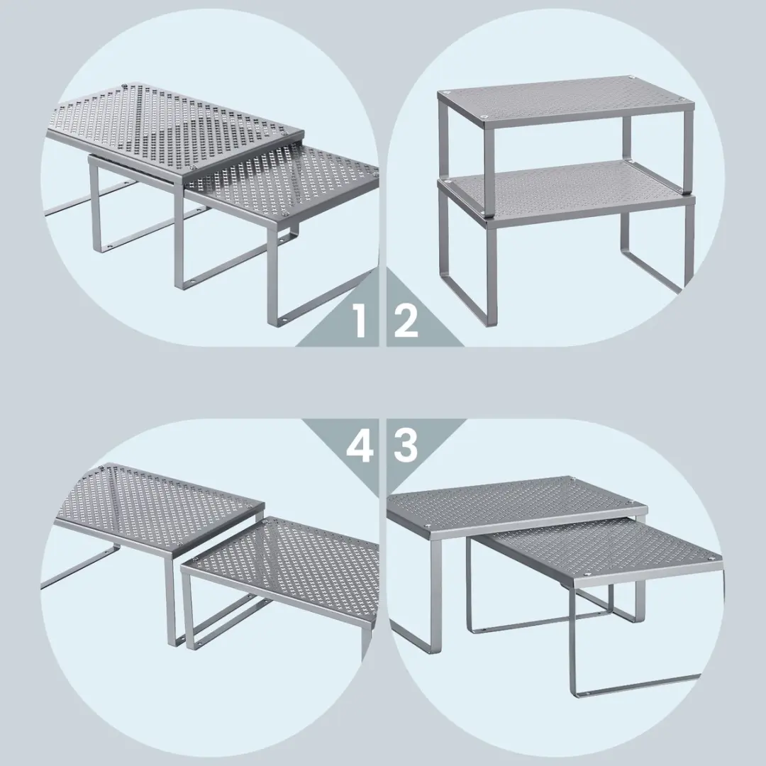 Songmics Kruidenrek KCS01SVV1 - 2-delig - Zilver