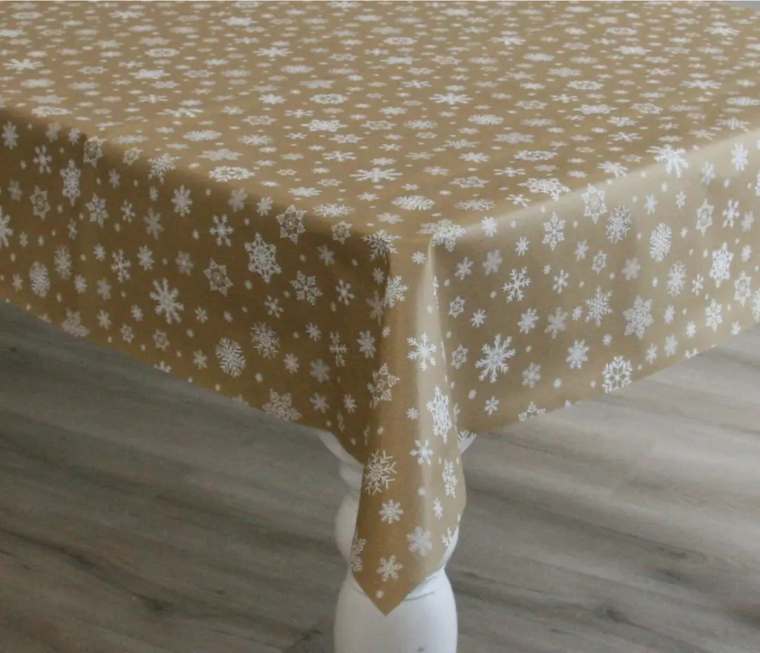 Bellatio Design Kerst Tafelzeil Goud 140x180cm