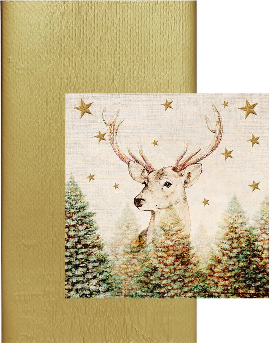 Duni Kerst Tafelkleed Goud 138x220cm - 21 Stuks