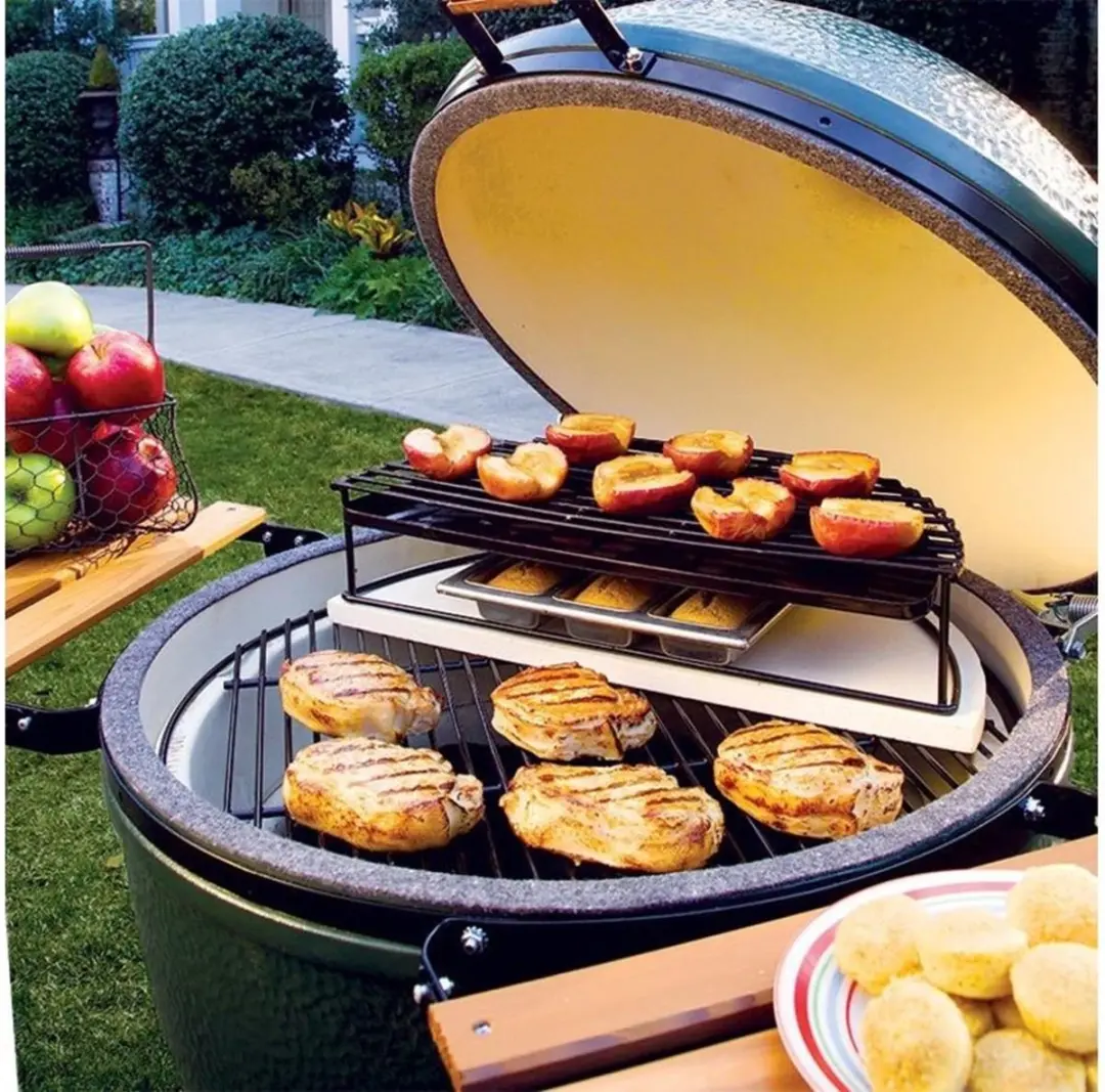 Big Green Egg XL Baking Stone Halve Maan - 53cm - Beige