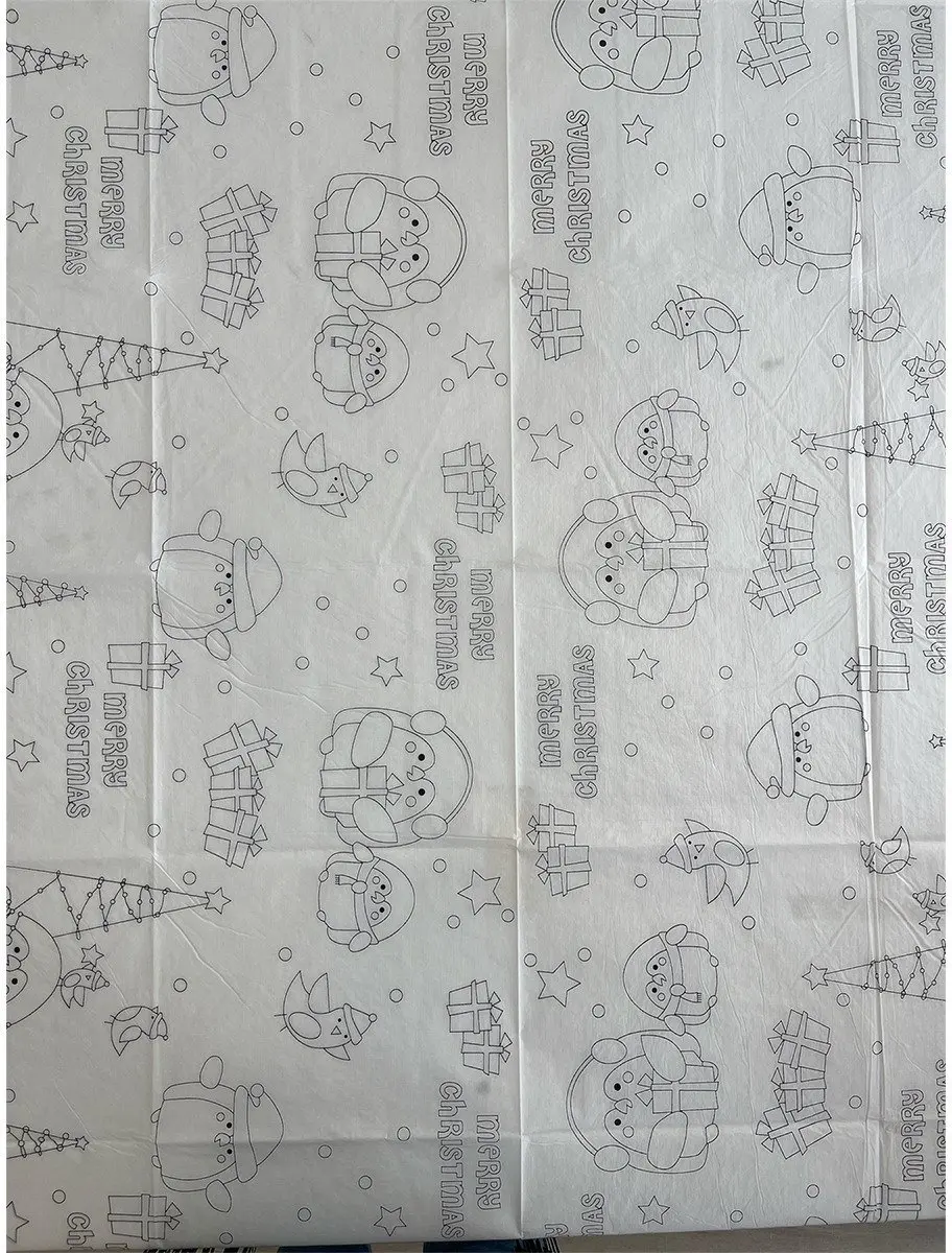 Svenska Living Kerst Tafelkleed 240x135cm - Wit - Inkleurbaar