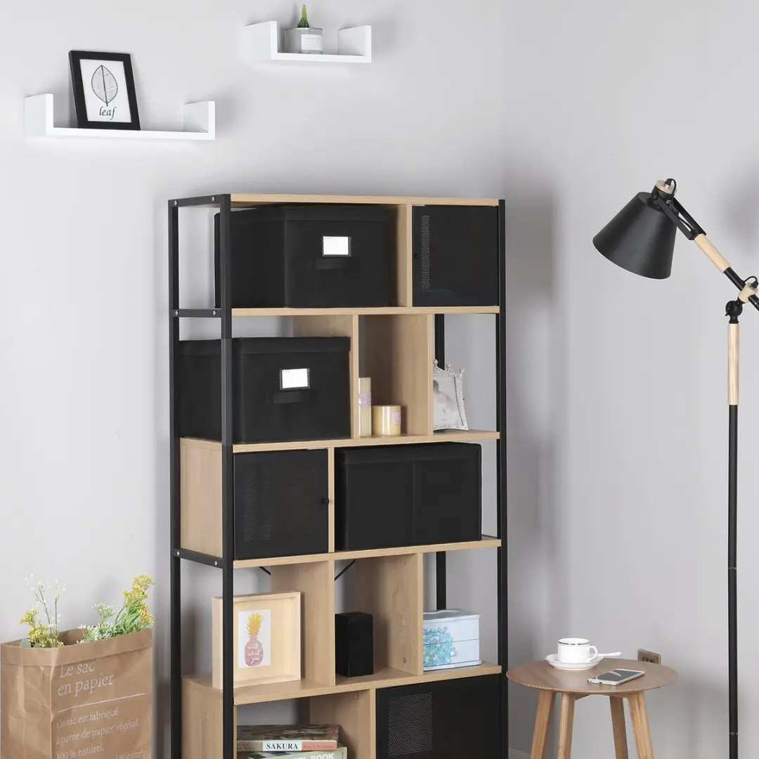 Songmics Opbergbox Set 3x50L - Vouwbaar - Zwart - afbeelding 6 van 6