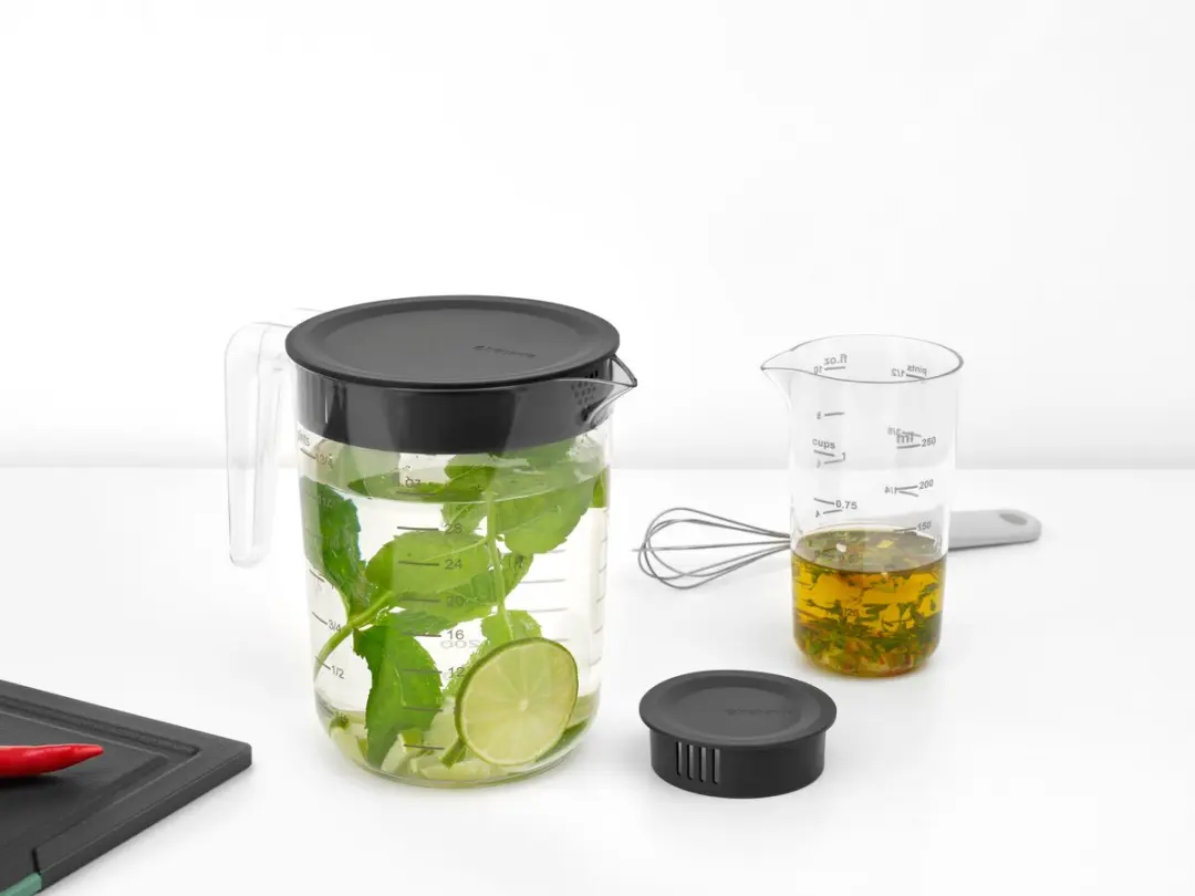 Brabantia Tasty+ Maatbeker Set 2-delig - 1,25L - Dark Grey - afbeelding 6 van 6