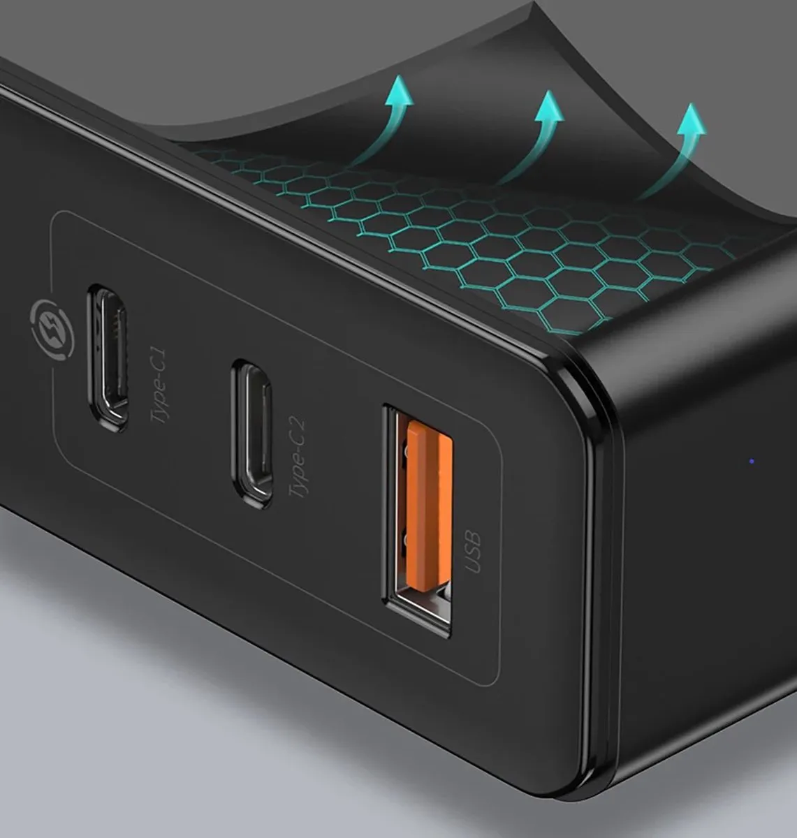 Baseus GaN2 Pro Oplader 120W - 3x USB-C - Zwart
