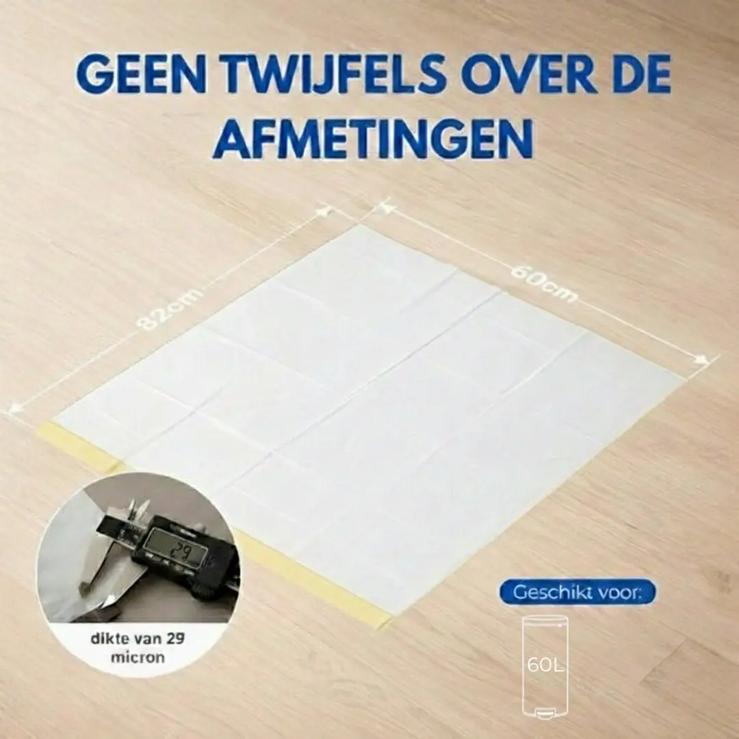 Simple Vuilniszakken 60L - 120 Stuks - o.a. Brabantia