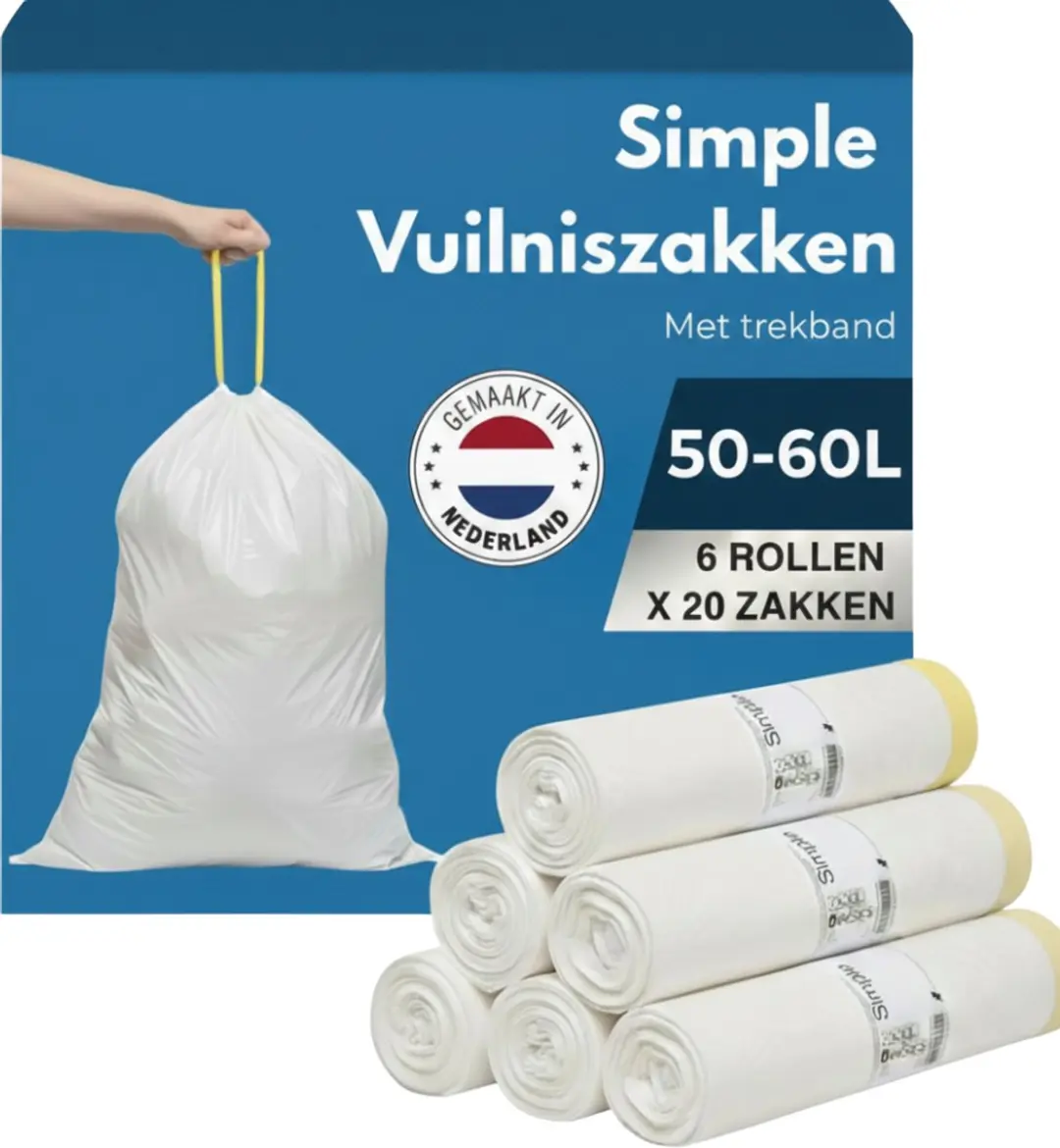 Simple Vuilniszakken 60L